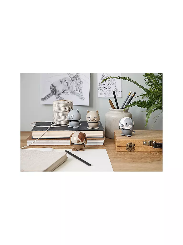 HOPTIMIST | Oggetto decorativo Dog 6,9cm Marrone | Marrone