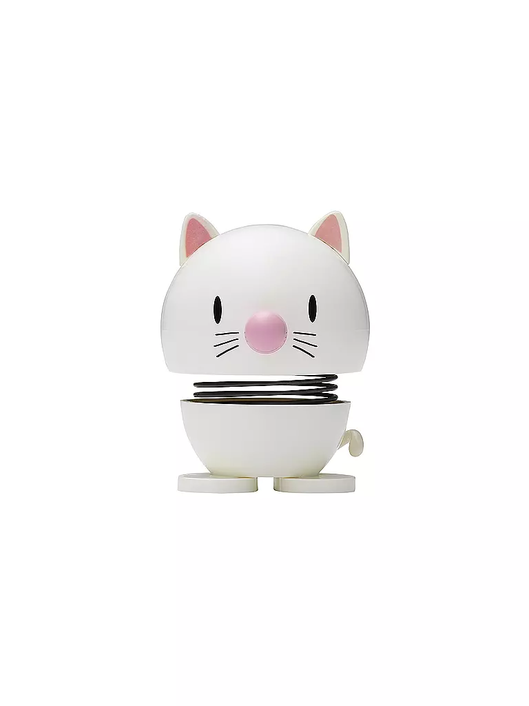 HOPTIMIST | Oggetto decorativo Gatto 7,3 cm Bianco | Bianco