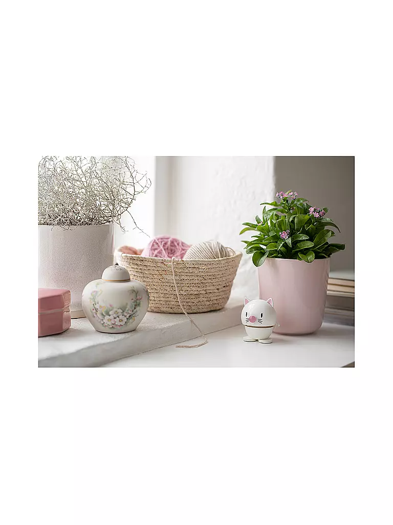 HOPTIMIST | Oggetto decorativo Gatto 7,3 cm Bianco | Bianco