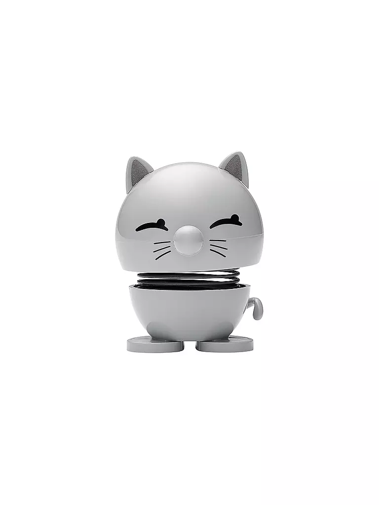 HOPTIMIST | Oggetto decorativo Gatto 7,3 cm Grigio chiaro | Grigio chiaro