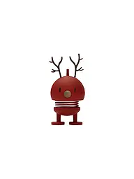 HOPTIMIST | Statuetta decorativa Renna Morbida Bumble 9,5 cm Cioccolato | Rosso