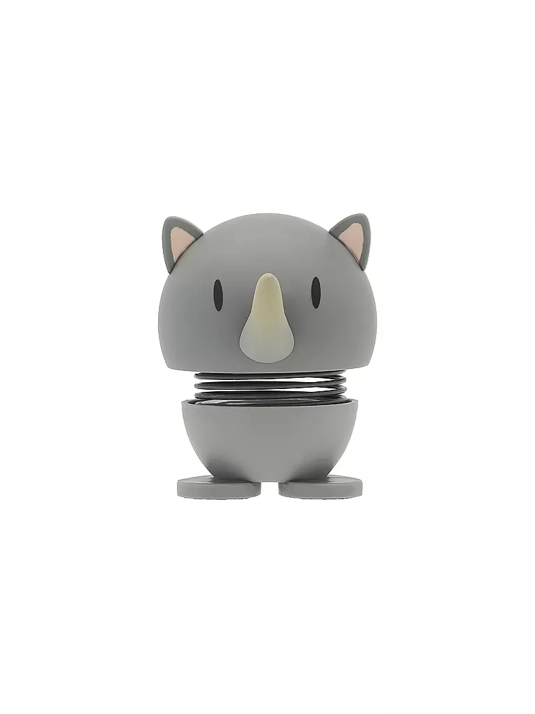 HOPTIMIST | Oggetto decorativo Soft Rhino 7,6 cm Grey | Grigio
