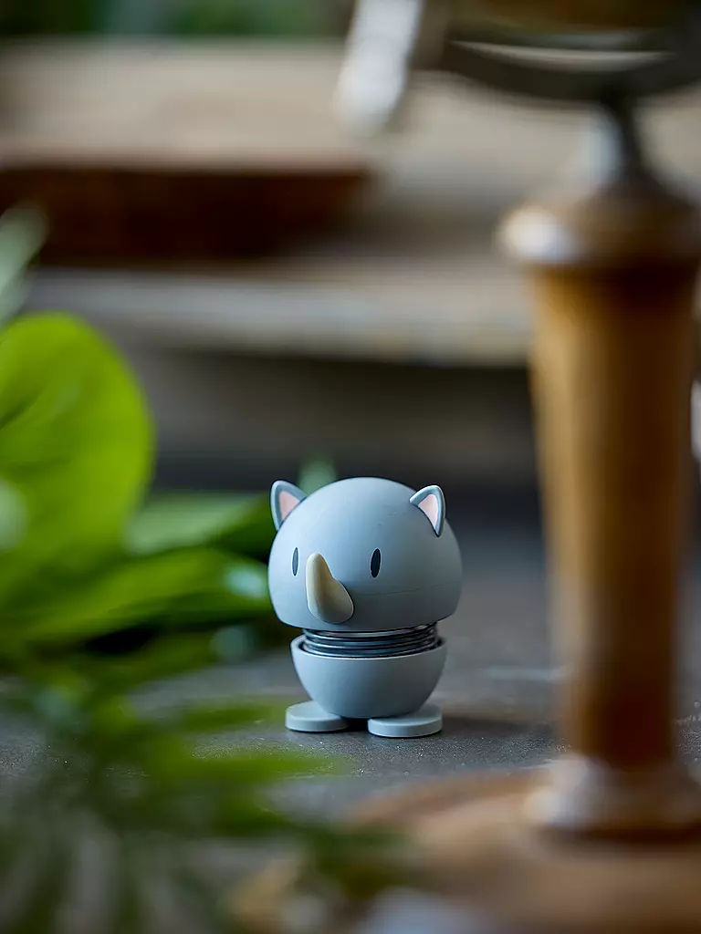 HOPTIMIST | Oggetto decorativo Soft Rhino 7,6 cm Grey | Grigio