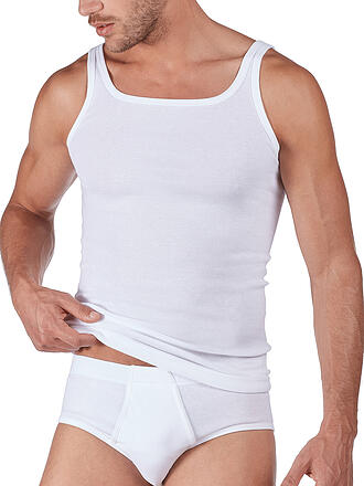 HUBER | Canotta - Canottiera confezione da 2 "Duo Line" Costina fine (Bianco)