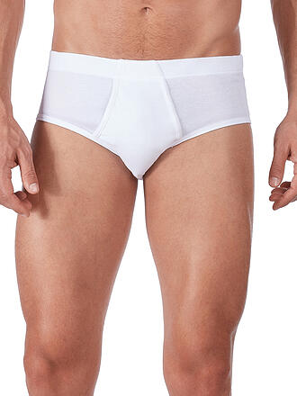 HUBER | Slip con apertura 2 pz. "Duo Line" Costina fine (Bianco)