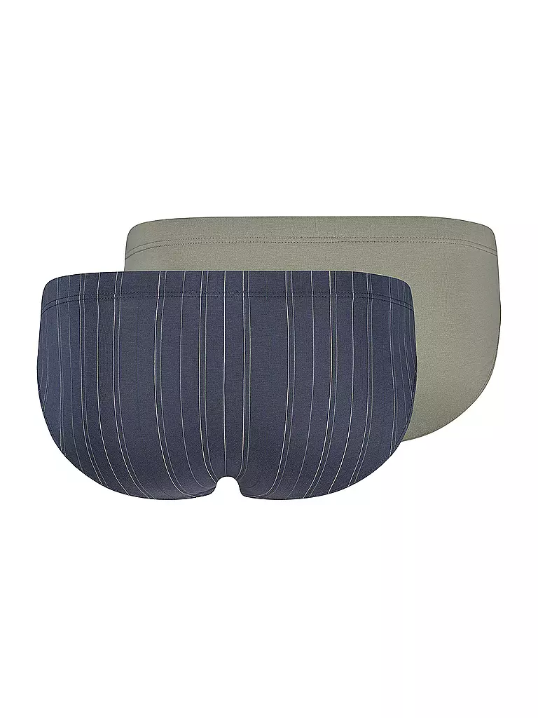 HUBER | Brasil Slip confezione da 2 quasi stripeselection | Blu scuro