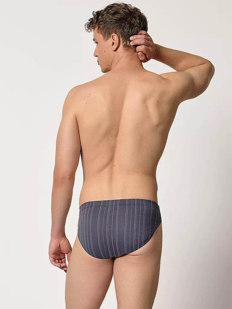 HUBER | Brasil Slip confezione da 2 quasi stripeselection | Blu scuro