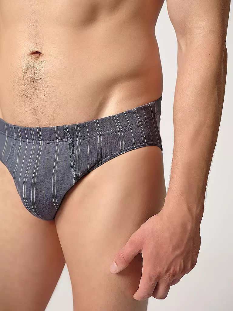 HUBER | Brasil Slip confezione da 2 quasi stripeselection | Blu scuro