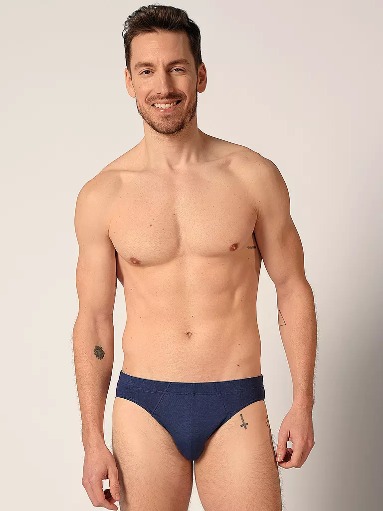 HUBER | Brasil Slip confezione da 3 blu nero selection | Blu