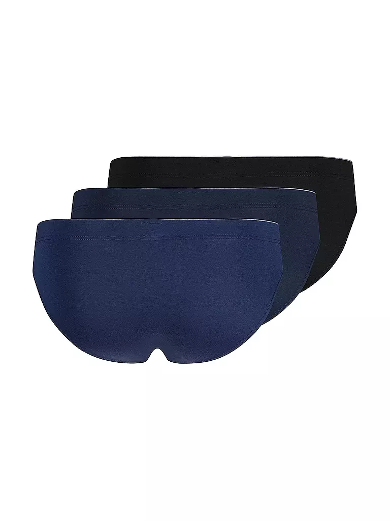 HUBER | Brasil Slip confezione da 3 blu nero selection | Blu
