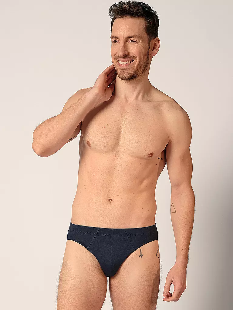 HUBER | Brasil Slip confezione da 3 blu nero selection | Blu