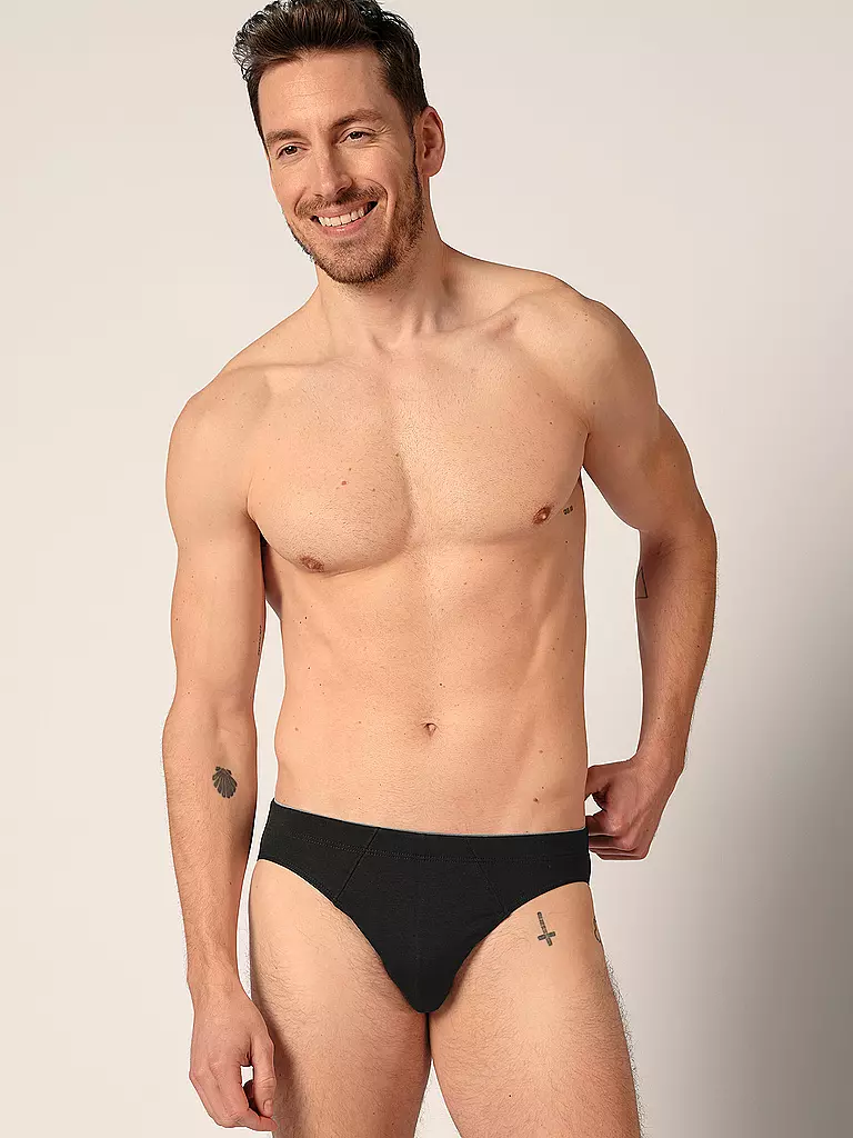 HUBER | Brasil Slip confezione da 3 blu nero selection | Blu