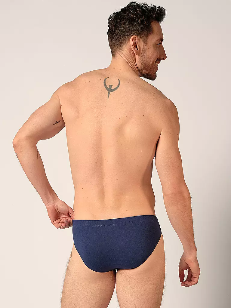HUBER | Brasil Slip confezione da 3 blu nero selection | Blu