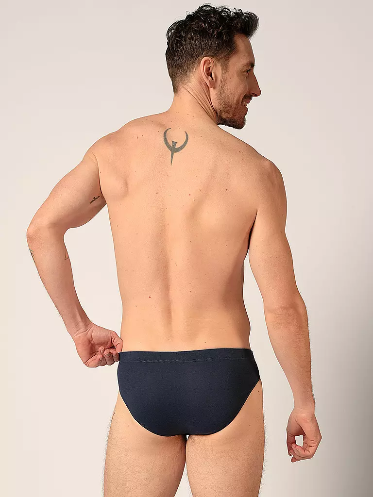 HUBER | Brasil Slip confezione da 3 blu nero selection | Blu