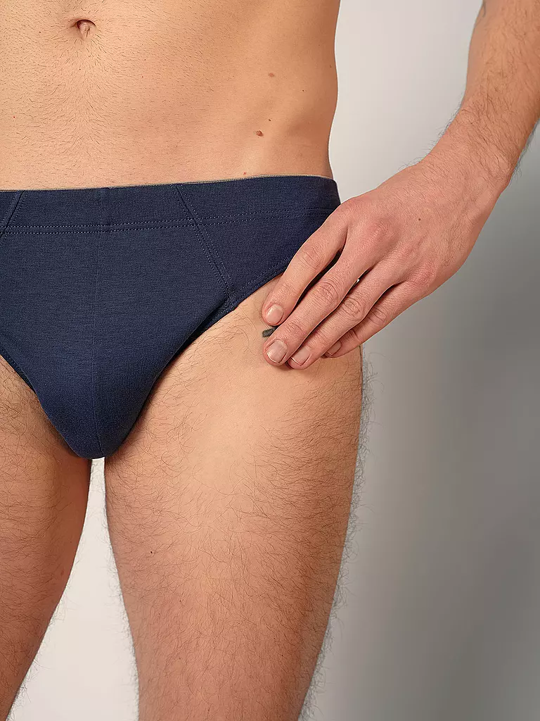 HUBER | Brasil Slip confezione da 3 blu nero selection | Blu