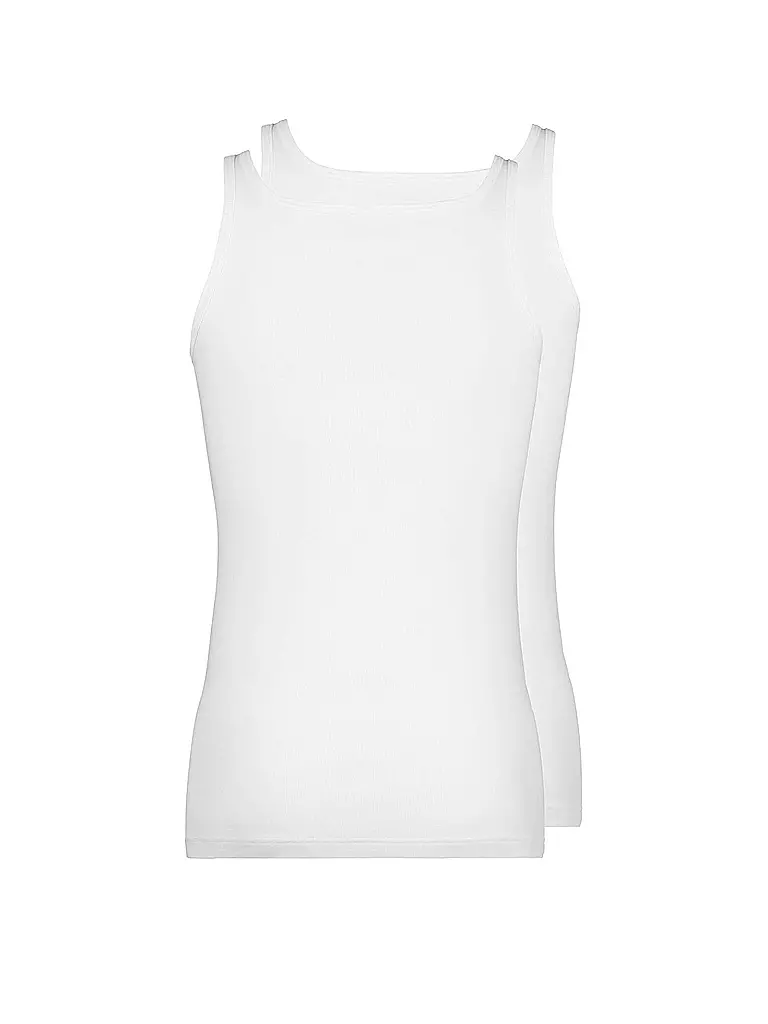 HUBER | Canotta - Canottiera confezione da 2 "Duo Line" Costina fine (Bianco) | 