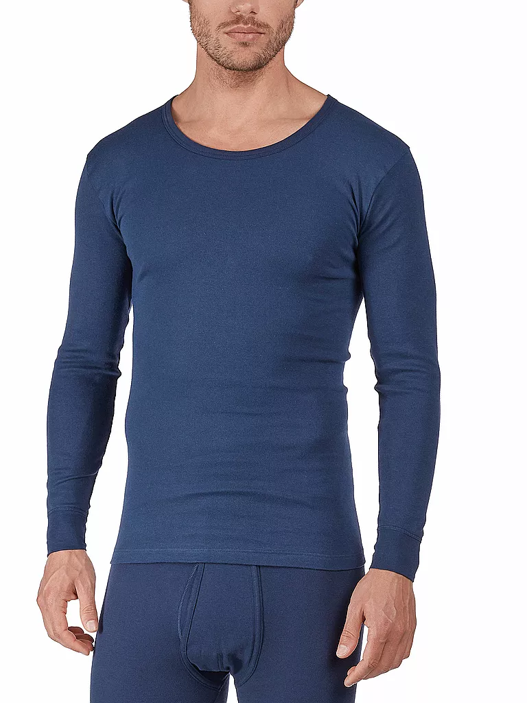 HUBER | Maglietta a maniche lunghe "Comfort" (Navy) | Blu