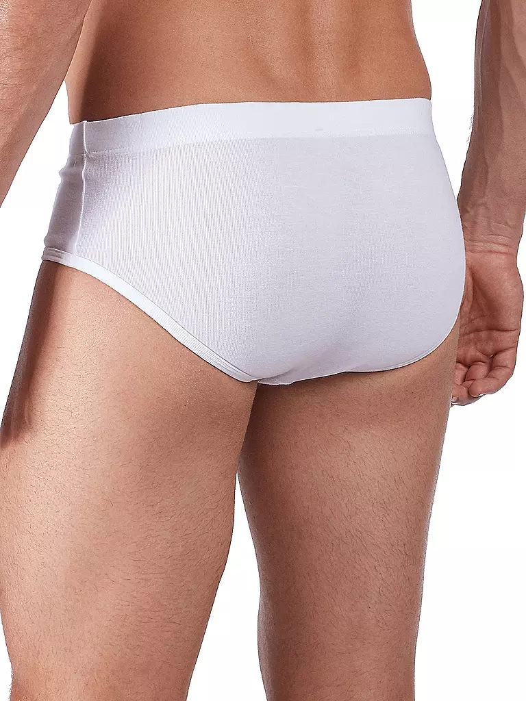 HUBER | Slip con apertura 2 pz. "Duo Line" Costina fine (Bianco) | 