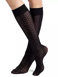 HUDSON | Kniestrümpfe EARTHY REPTILE neri | Nero