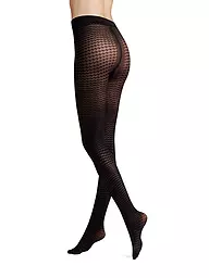 HUDSON | Modestrumpfhose EARTHY CHECK black | Nero