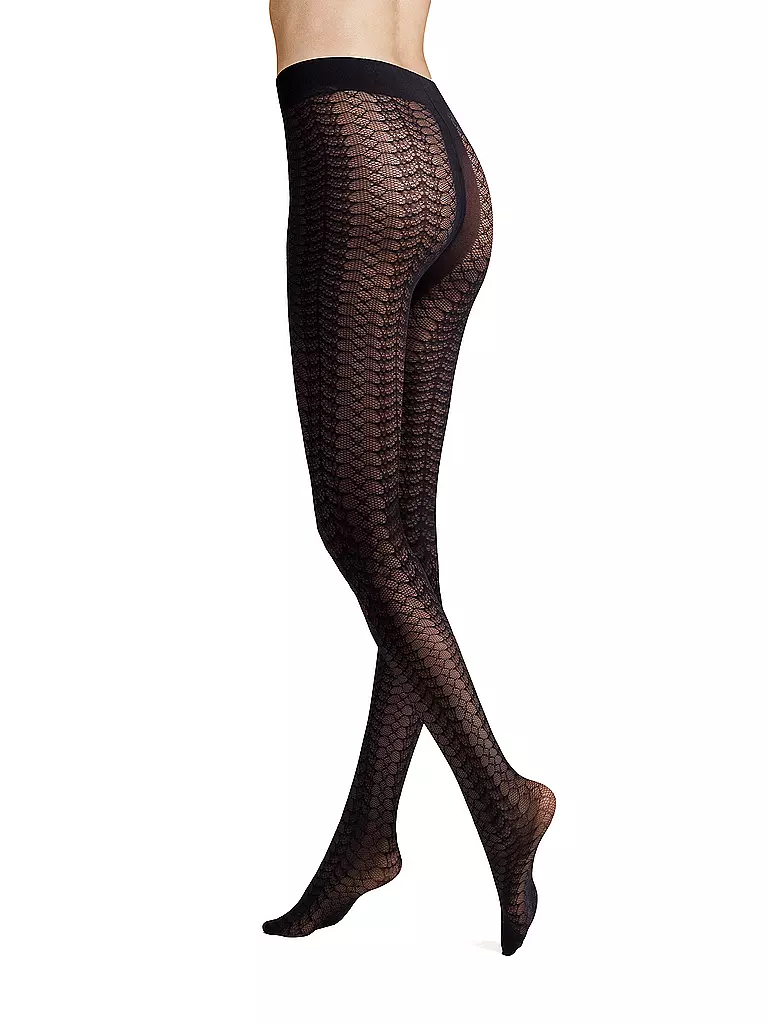 HUDSON | Modestrumpfhose EARTHY REPTILE black | Nero