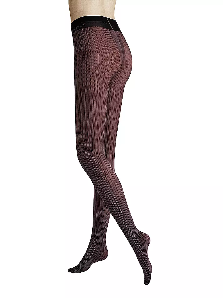 HUDSON | Modestrumpfhose GRAPHIC LINE deep red | Rosso scuro