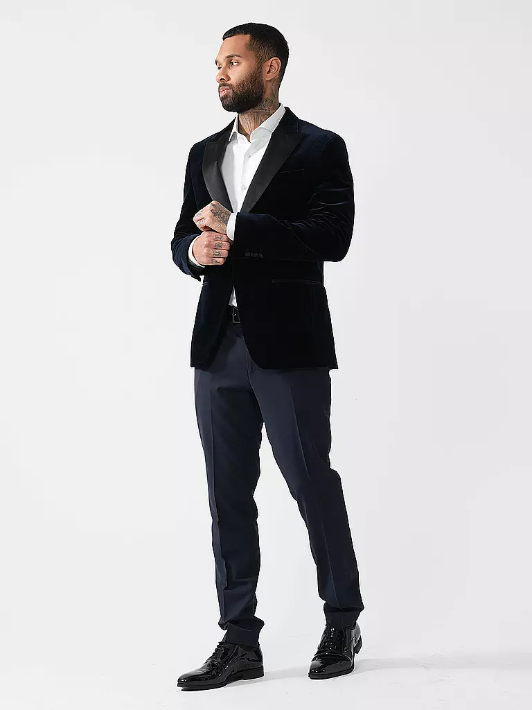 HUGO | Anzughose Slim Fit | Blu scuro