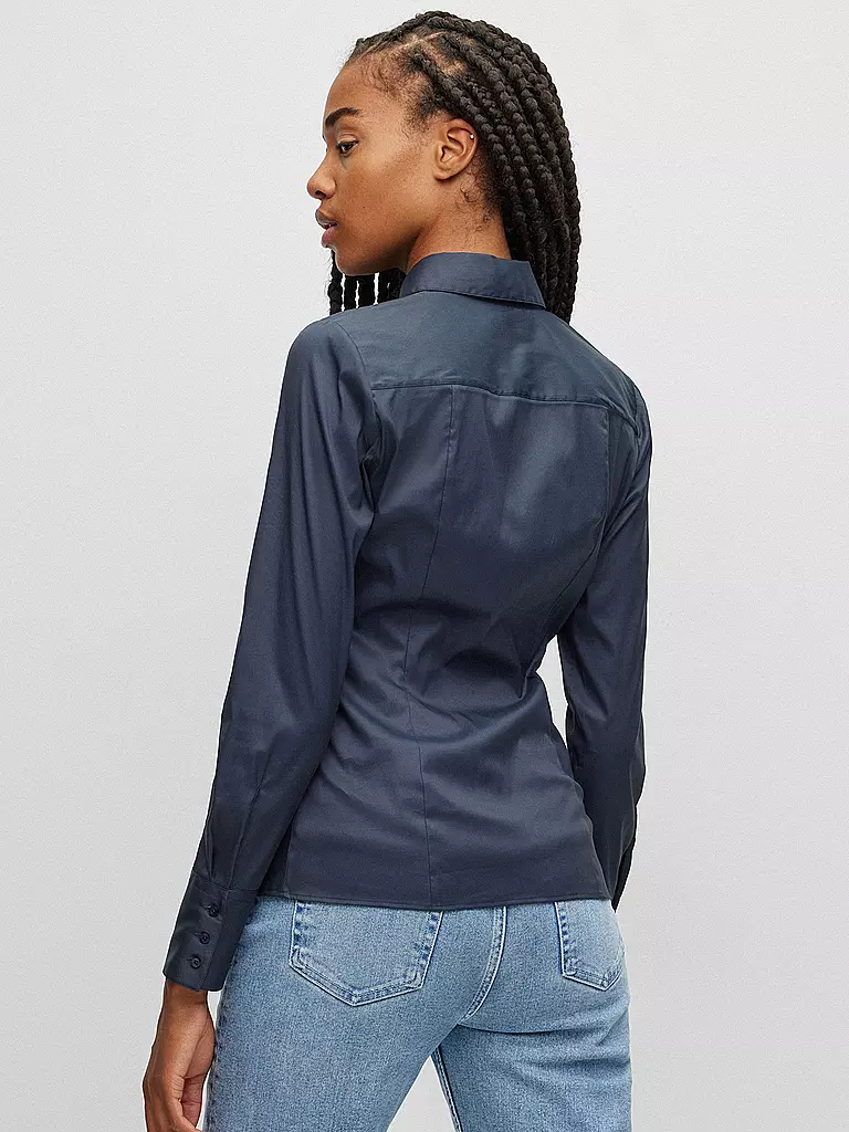 HUGO | Bluse Slim Fit | Blu scuro
