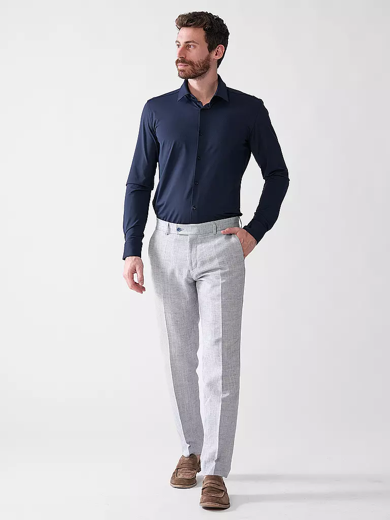 HUGO | Camicia in jersey slim fit KENNO | Blu scuro