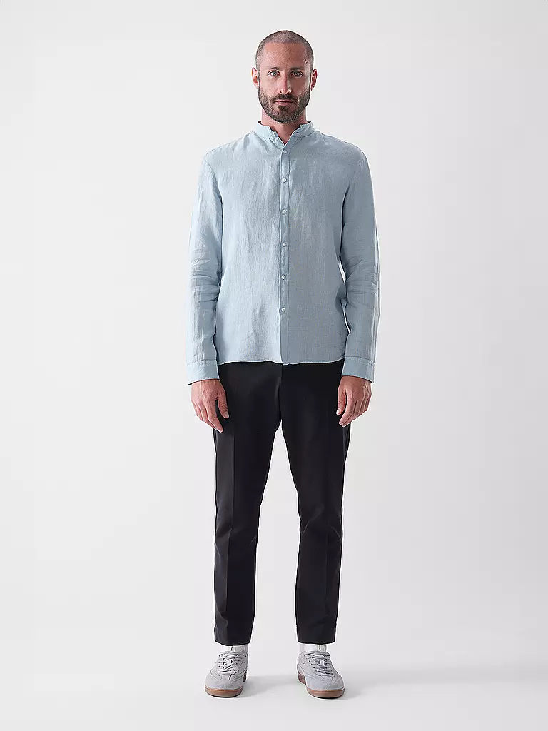 HUGO | Camicia in lino slim fit ELVORY | Blu