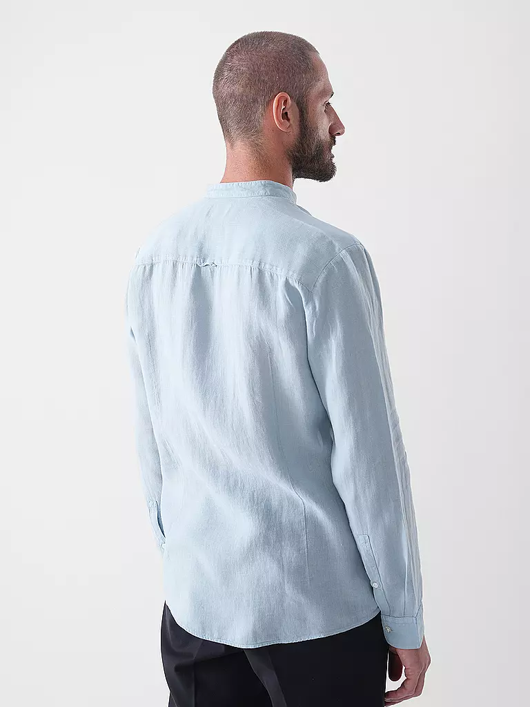 HUGO | Camicia in lino slim fit ELVORY | Blu