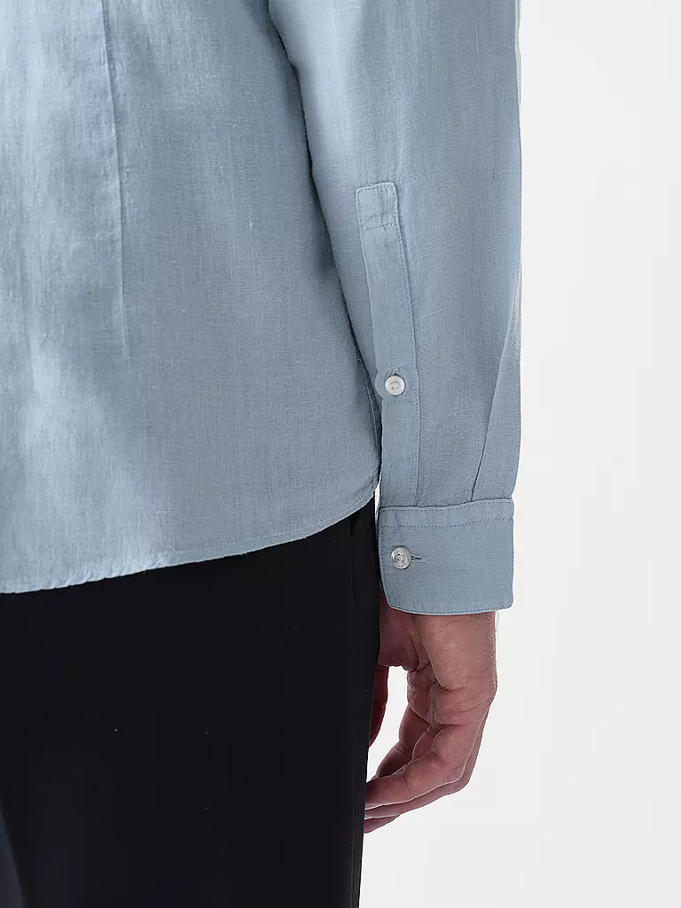 HUGO | Camicia in lino slim fit ELVORY | Blu