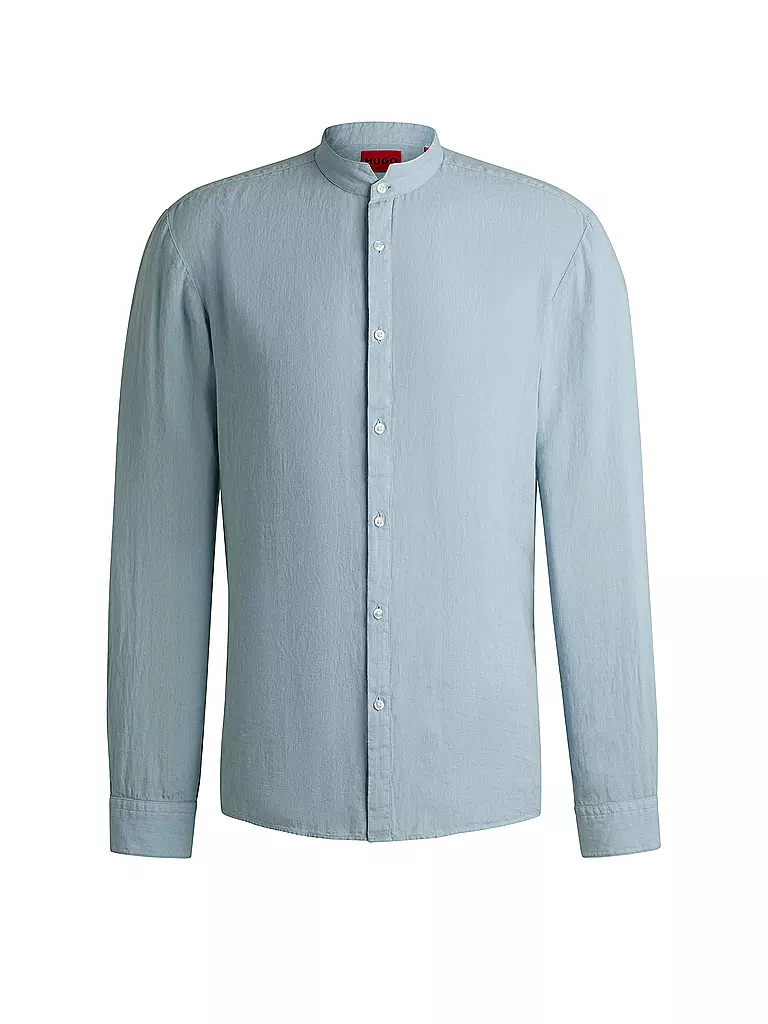 HUGO | Camicia in lino slim fit ELVORY | Blu