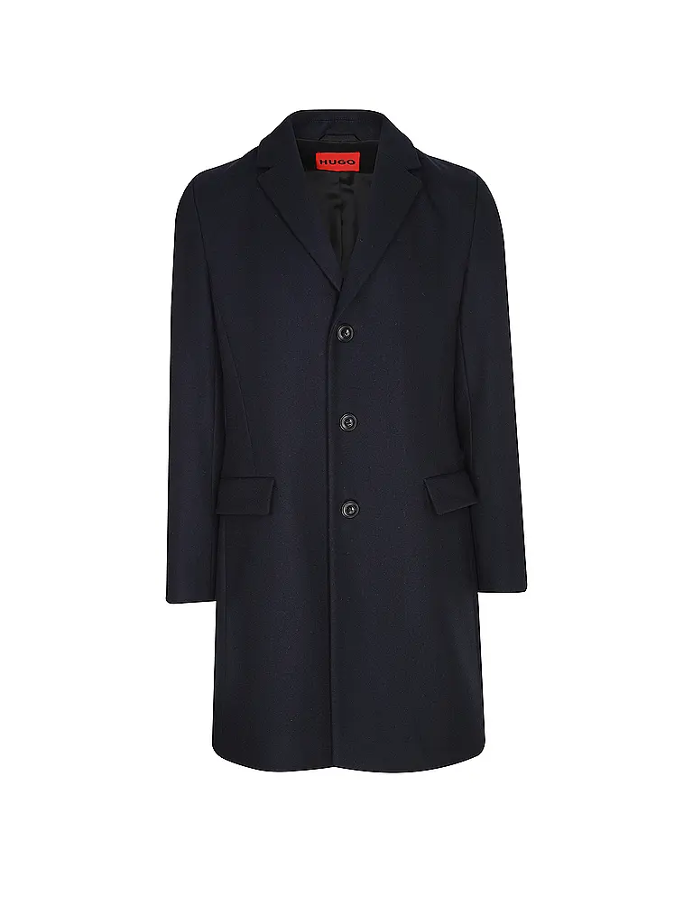 HUGO | Cappotto di lana MIGOR | Blu scuro