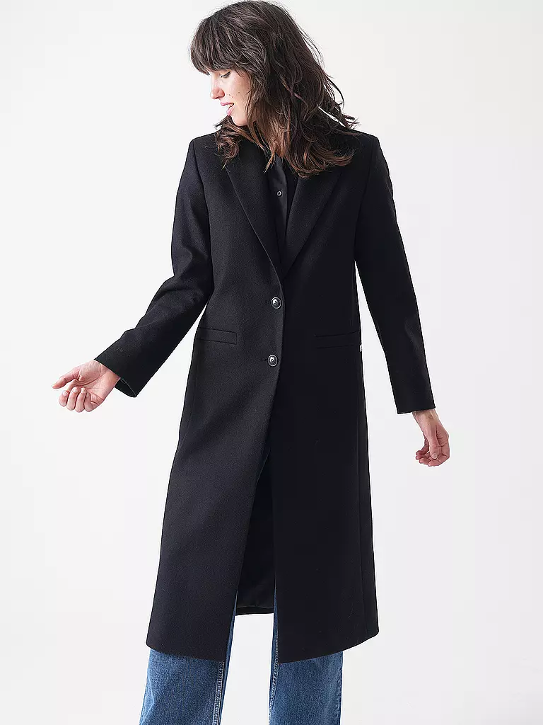 HUGO | Cappotto di lana MOJENI | Nero