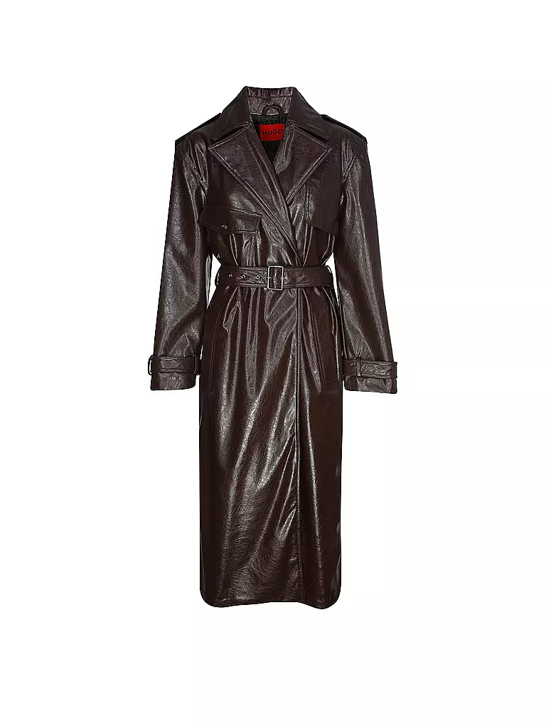 HUGO | Cappotto effetto pelle MALITTE-1 | Marrone