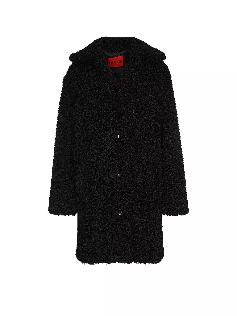 HUGO | Cappotto in pelliccia sintetica MIMINA-1 | Nero