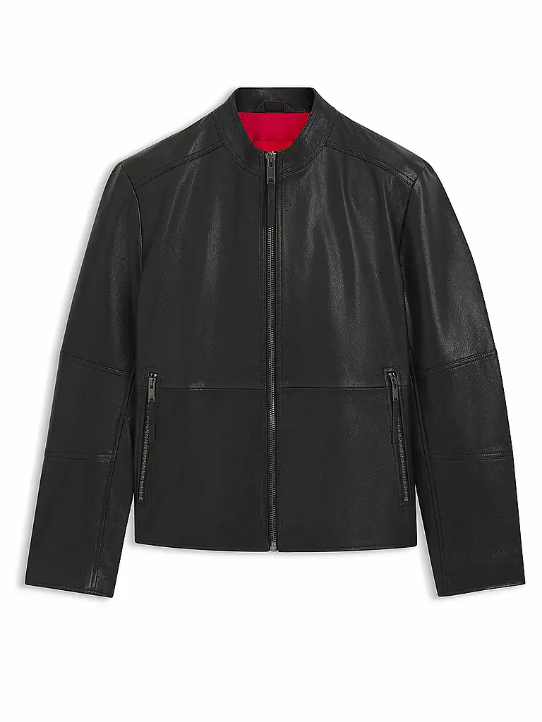 HUGO | Giacca in pelle LOKIS-3 | Nero