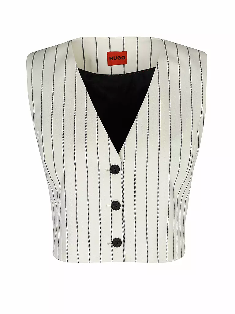 HUGO | Gilet AURIS STRIPE | Crema
