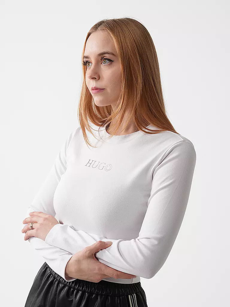 HUGO | Langarmshirt DELLA_B | Bianco