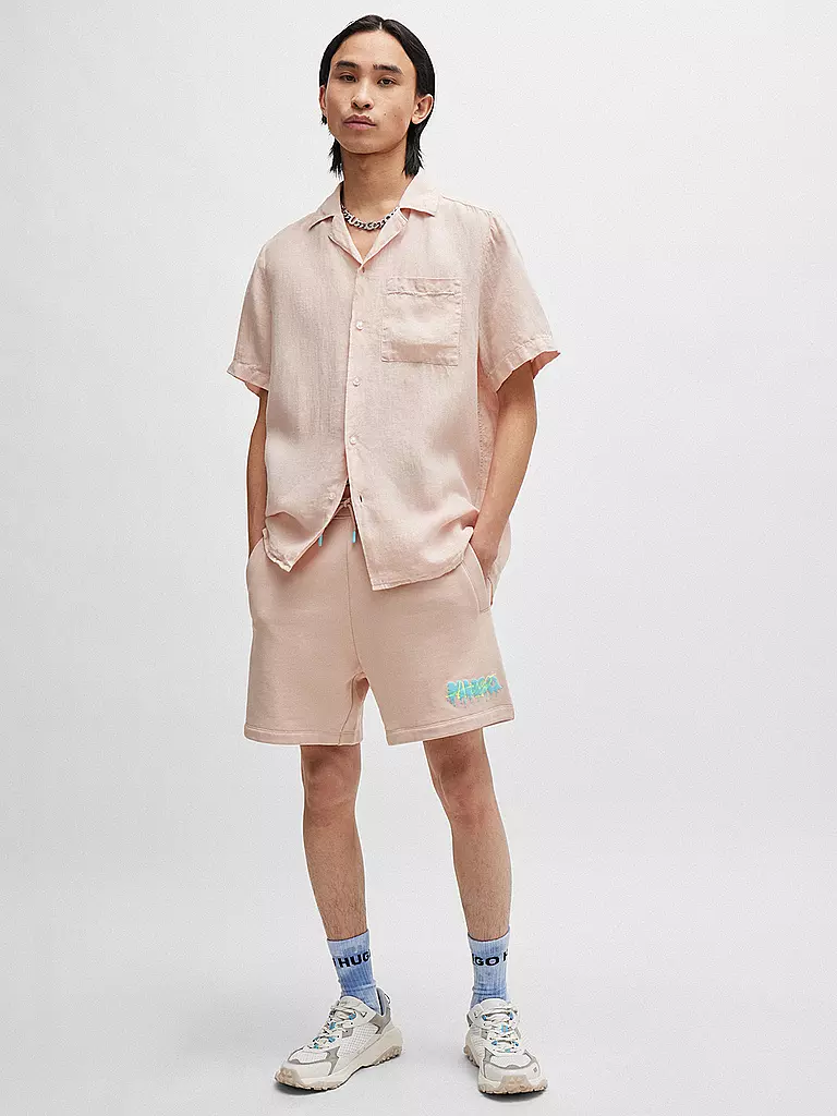 HUGO | Leinenhemd | Rosa