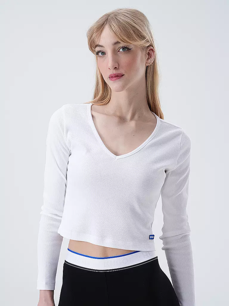 HUGO | Maglia a maniche lunghe DARIMINA con vestibilità cropped | 