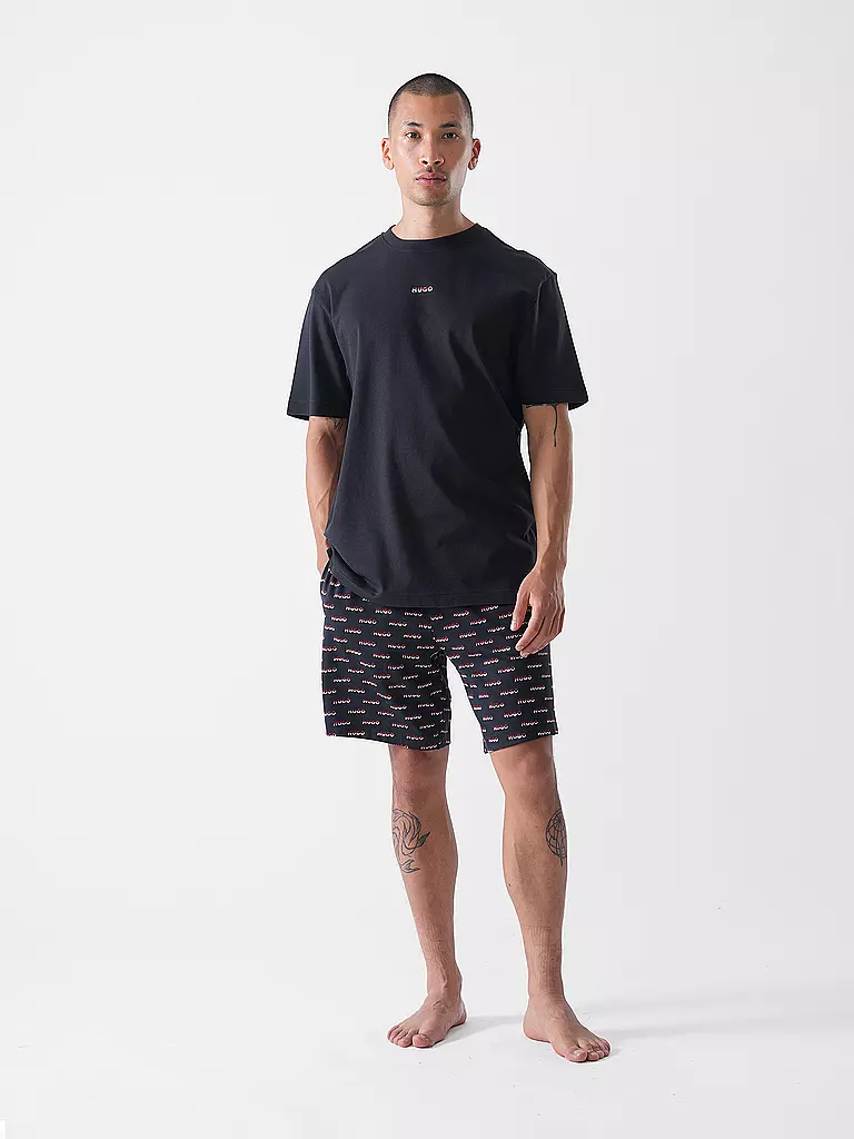 HUGO | Maglietta loungewear SPLIT | Nero