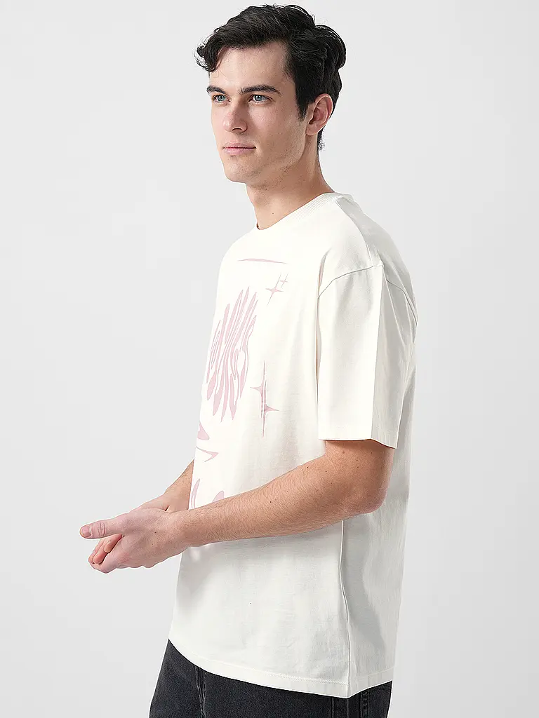 HUGO | Nome prodotto: T-Shirt
Marca: HUGO
Colore: bianco
Categorie: Moda, Donna

Lunghezza manica: Manica corta
Scollo: Girocollo
Materiale: Jersey, Cotone
Motivo: Stampa
Vestibilità (capispalla): Oversize | Bianco