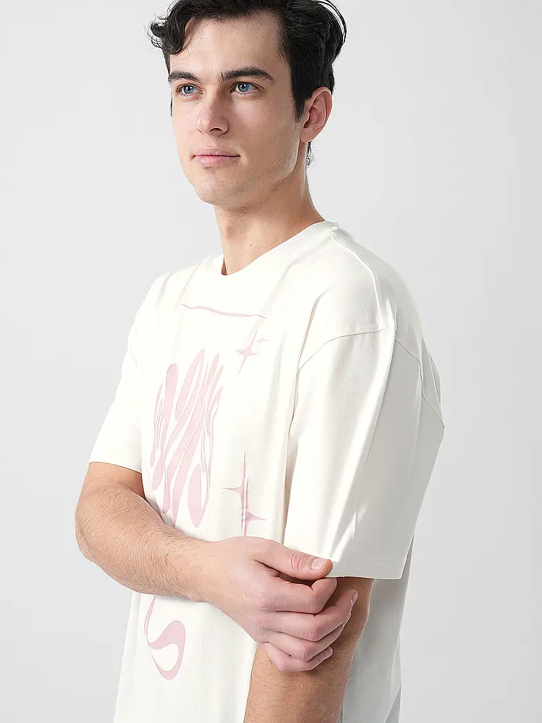 HUGO | Nome prodotto: T-Shirt
Marca: HUGO
Colore: bianco
Categorie: Moda, Donna

Lunghezza manica: Manica corta
Scollo: Girocollo
Materiale: Jersey, Cotone
Motivo: Stampa
Vestibilità (capispalla): Oversize | Bianco