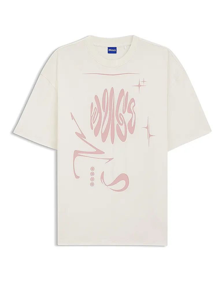 HUGO | Nome prodotto: T-Shirt
Marca: HUGO
Colore: bianco
Categorie: Moda, Donna

Lunghezza manica: Manica corta
Scollo: Girocollo
Materiale: Jersey, Cotone
Motivo: Stampa
Vestibilità (capispalla): Oversize | Bianco