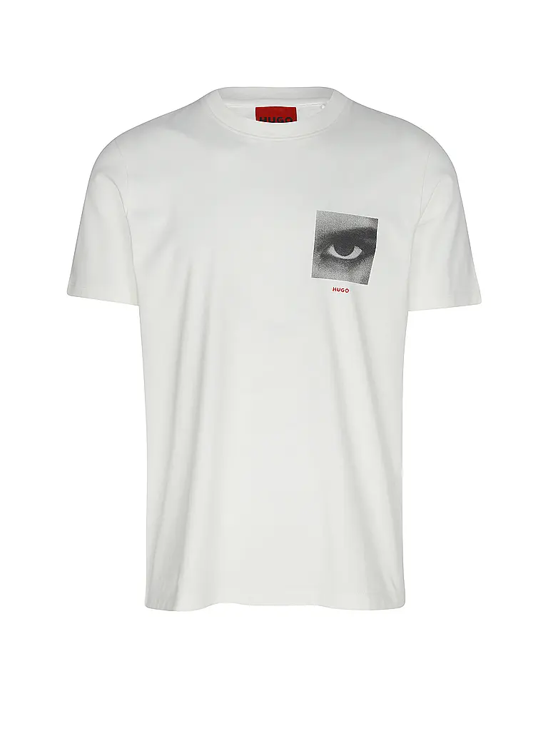 HUGO | Nome prodotto: T-Shirt DEYSS
Marca: HUGO
Colore: bianco
Categorie: Moda, Uomo

Lunghezza manica: Manica corta
Scollo: Girocollo
Materiale: Jersey, Cotone
Motivo: Stampa
Vestibilità (capispalla): Regular
Stile: Pure, Trend | Bianco