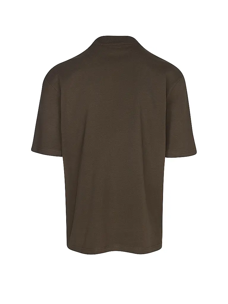 HUGO | Nome prodotto: T-Shirt NIEROS
Marca: HUGO
Colore: marrone
Categorie: Moda, Uomo

Lunghezza manica: Manica corta
Scollo: Girocollo
Materiale: Jersey, Cotone
Motivo: Tinta unita
Vestibilità (capispalla): Regular
Dettagli: Logo | Marrone
