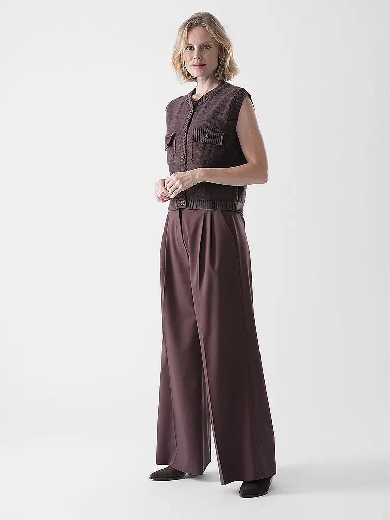 HUGO | Pantaloni business HORSEA | Marrone