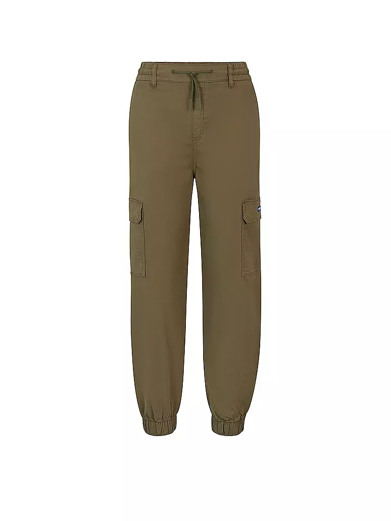 HUGO | Pantaloni cargo relaxed fit HISUNE-1-D_B | Oliva